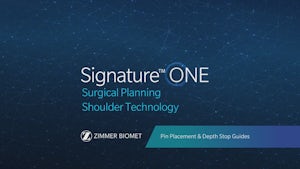 Preoperative Planning for Shoulder Arthroplasty with Patient Specific Guides - Signature ONE Planner